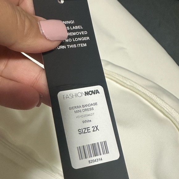 White Bandage Mini Dress - Picture 5 of 5